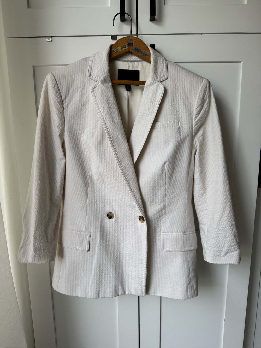 Banana republic bracelet length sleeve, summer blazer, seersucker, size 10